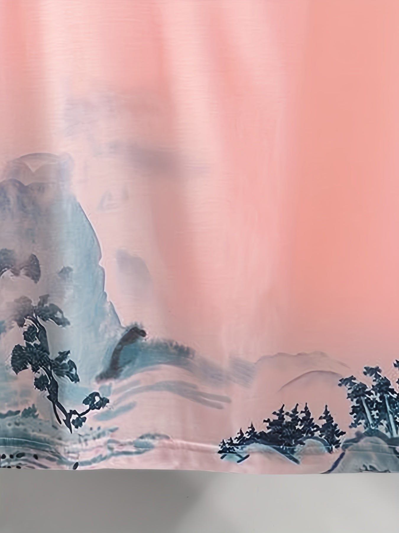 Landscape Painting Pattern Men's T-shirt, Creative Streetwear, Comfy Chic Casual Top, Plus Size Men Clothing