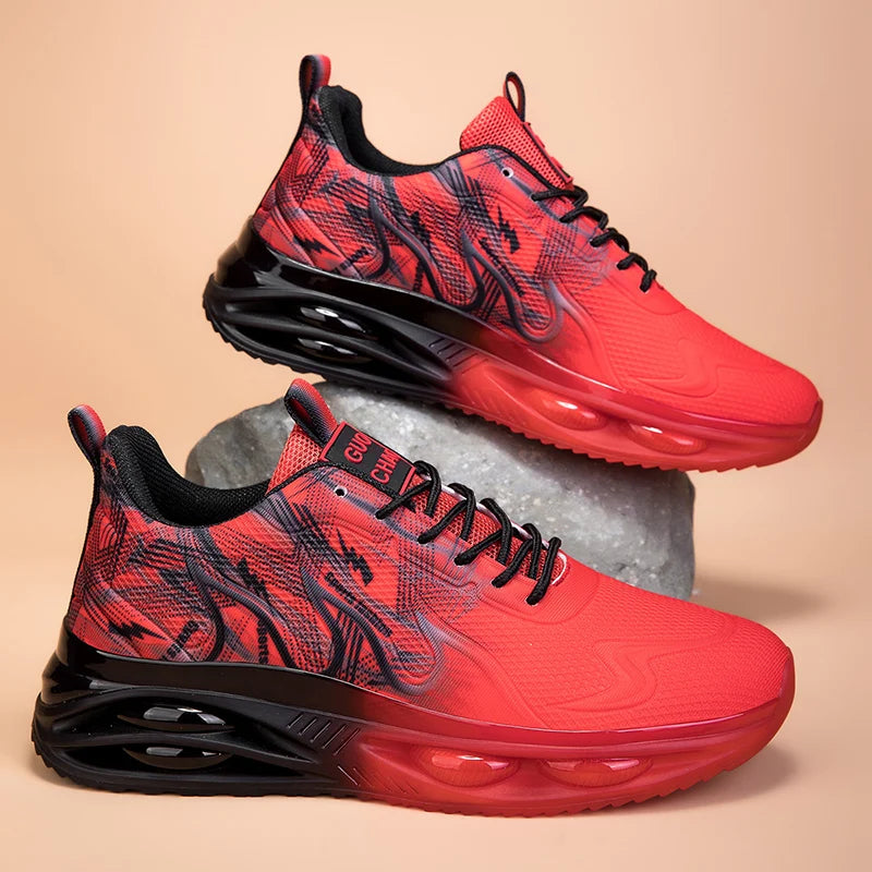 ELUVA Man Running Shoes Comfortable Breathable Men's Sneakers Casual Antiskid Wear-resistant Jogging Outdoor Sports Shoes Men