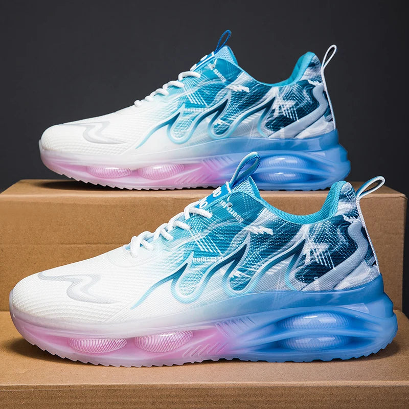 ELUVA Man Running Shoes Comfortable Breathable Men's Sneakers Casual Antiskid Wear-resistant Jogging Outdoor Sports Shoes Men