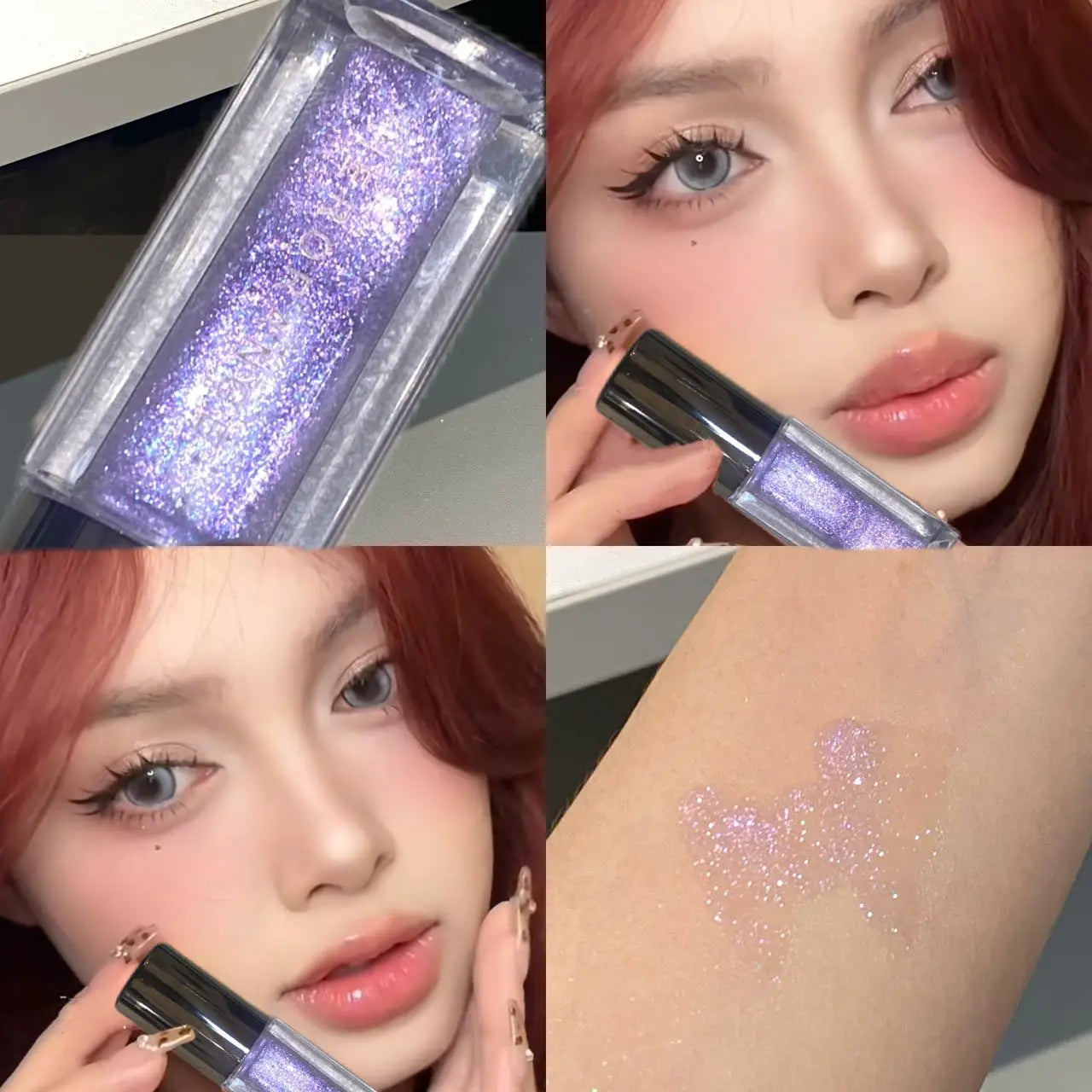 Herorange Starlight Radiant Lip Gloss Pearlescent Fine Shimmer Long-Lasting Moisturizing Non-Fading Non-Sticky Clear Watery Lip Glaze