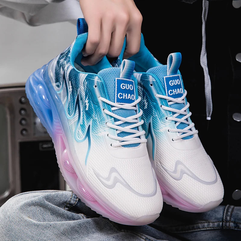 ELUVA Man Running Shoes Comfortable Breathable Men's Sneakers Casual Antiskid Wear-resistant Jogging Outdoor Sports Shoes Men