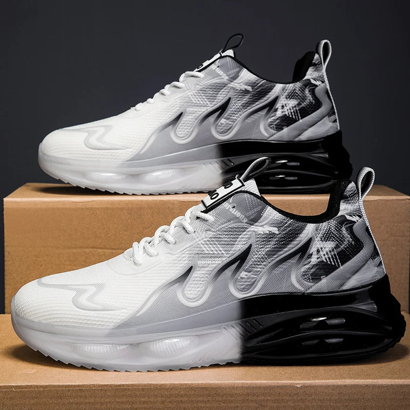 ELUVA Man Running Shoes Comfortable Breathable Men's Sneakers Casual Antiskid Wear-resistant Jogging Outdoor Sports Shoes Men