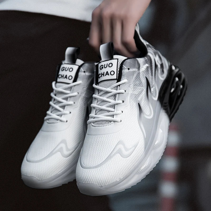 ELUVA Man Running Shoes Comfortable Breathable Men's Sneakers Casual Antiskid Wear-resistant Jogging Outdoor Sports Shoes Men