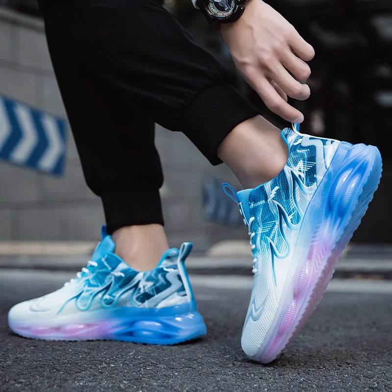 ELUVA Man Running Shoes Comfortable Breathable Men's Sneakers Casual Antiskid Wear-resistant Jogging Outdoor Sports Shoes Men