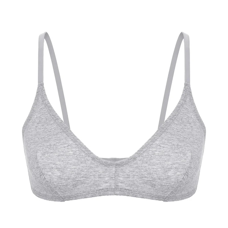 Varsbaby Women Wireless Unlined Bra Simple Sports Bralette Everyday Soft Black Grey Brown White Bra for Lady