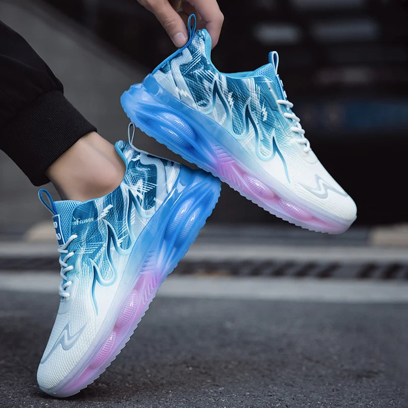 ELUVA Man Running Shoes Comfortable Breathable Men's Sneakers Casual Antiskid Wear-resistant Jogging Outdoor Sports Shoes Men