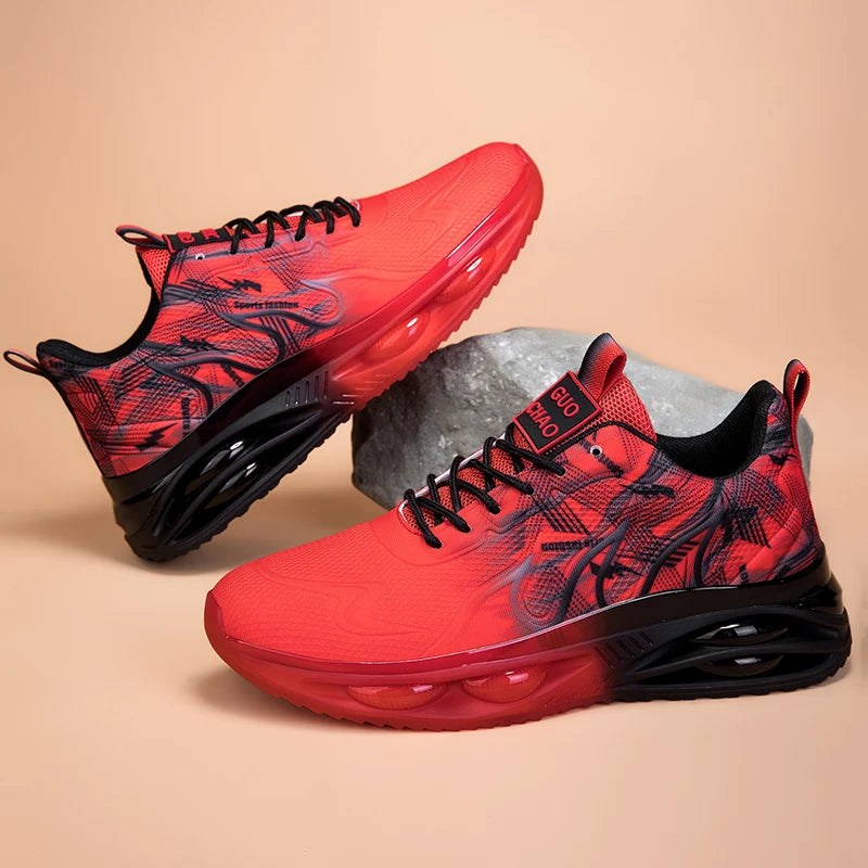 ELUVA Man Running Shoes Comfortable Breathable Men's Sneakers Casual Antiskid Wear-resistant Jogging Outdoor Sports Shoes Men