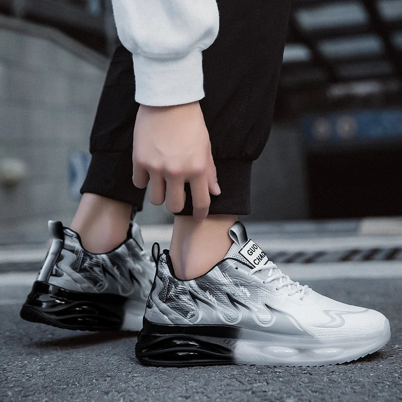 ELUVA Man Running Shoes Comfortable Breathable Men's Sneakers Casual Antiskid Wear-resistant Jogging Outdoor Sports Shoes Men