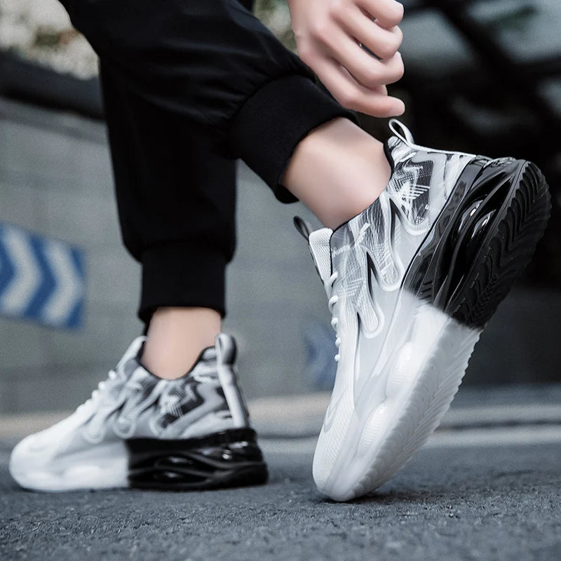 ELUVA Man Running Shoes Comfortable Breathable Men's Sneakers Casual Antiskid Wear-resistant Jogging Outdoor Sports Shoes Men