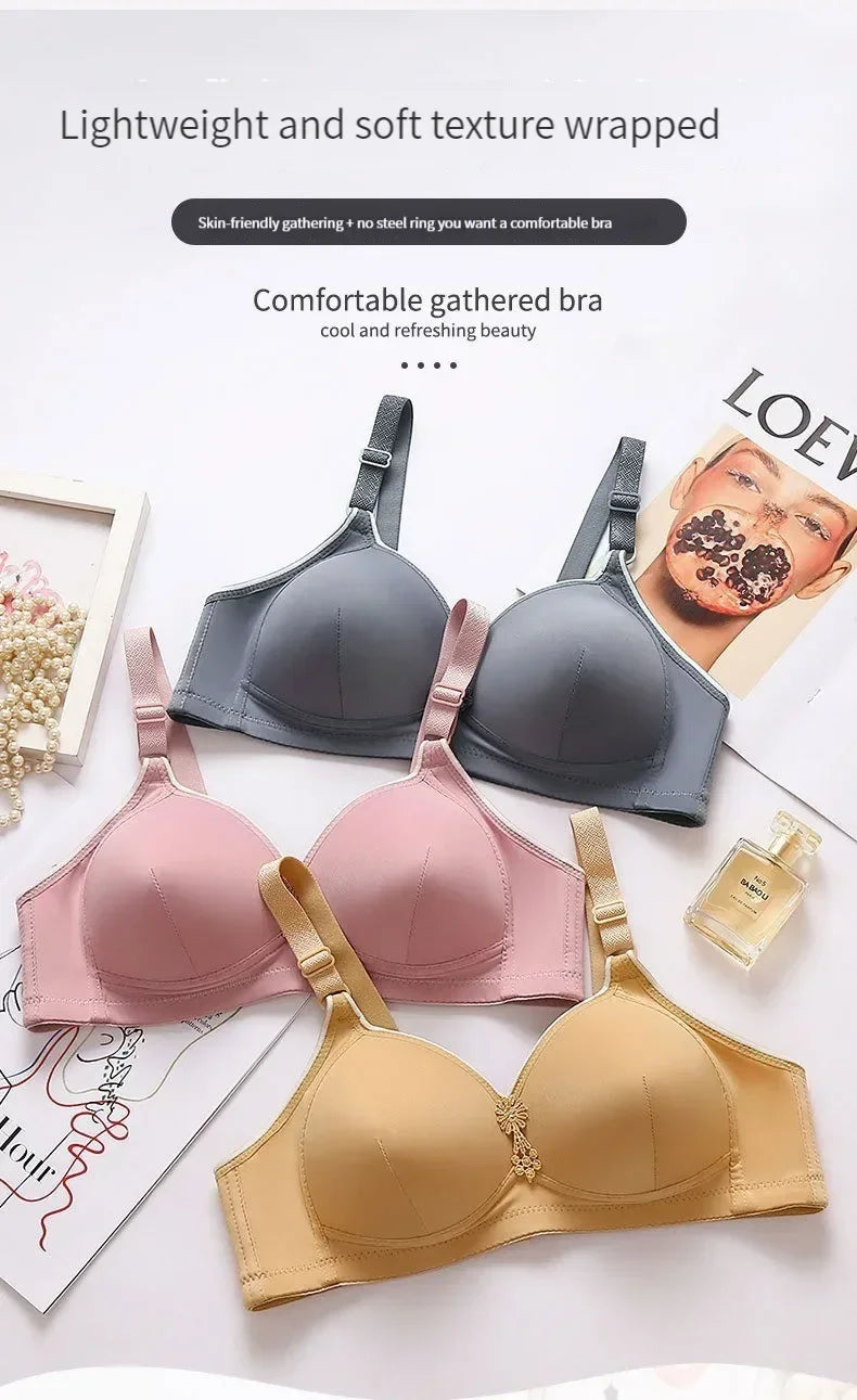 Large Size Push Up Bra Sexy Bra for Women Wire Free Bralette Comfortable Seamless Brassiere Thin Cup Female Lingerie