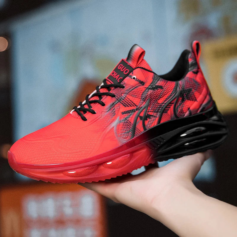 ELUVA Man Running Shoes Comfortable Breathable Men's Sneakers Casual Antiskid Wear-resistant Jogging Outdoor Sports Shoes Men