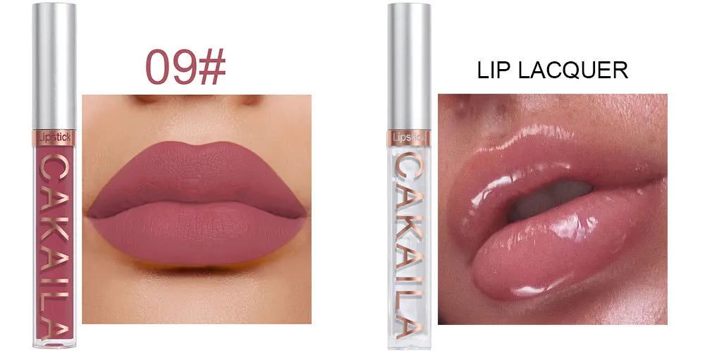 10pcs/set Nude Lip Gloss Matte Velvet Lipstick Waterproof Long-lasting  Liquid Lipstick Women Moist Lip Tint