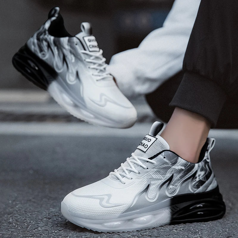 ELUVA Man Running Shoes Comfortable Breathable Men's Sneakers Casual Antiskid Wear-resistant Jogging Outdoor Sports Shoes Men