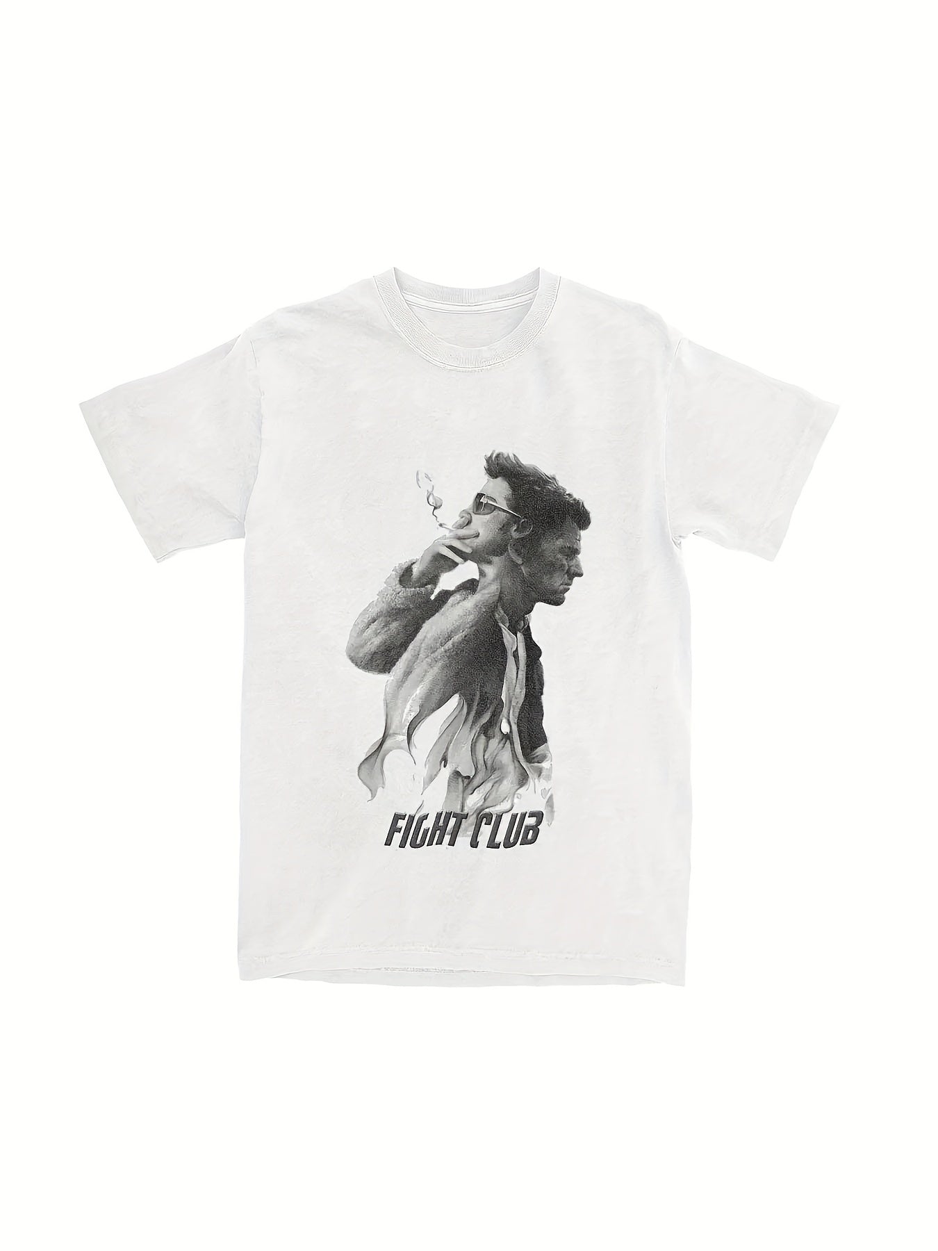 Creative Pure Cotton Printed Tee Fight Club Apparel TShirts Streetwear For Men Oversized Men Clothing Harajuku Graphic T Shirts 220g